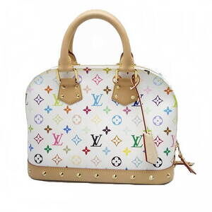 Louis Vuitton Handbag Multicolor Alma Bron White